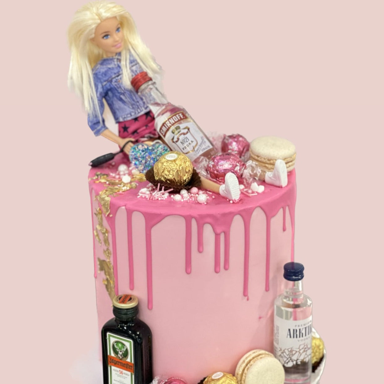 Boozy Barbie Cake