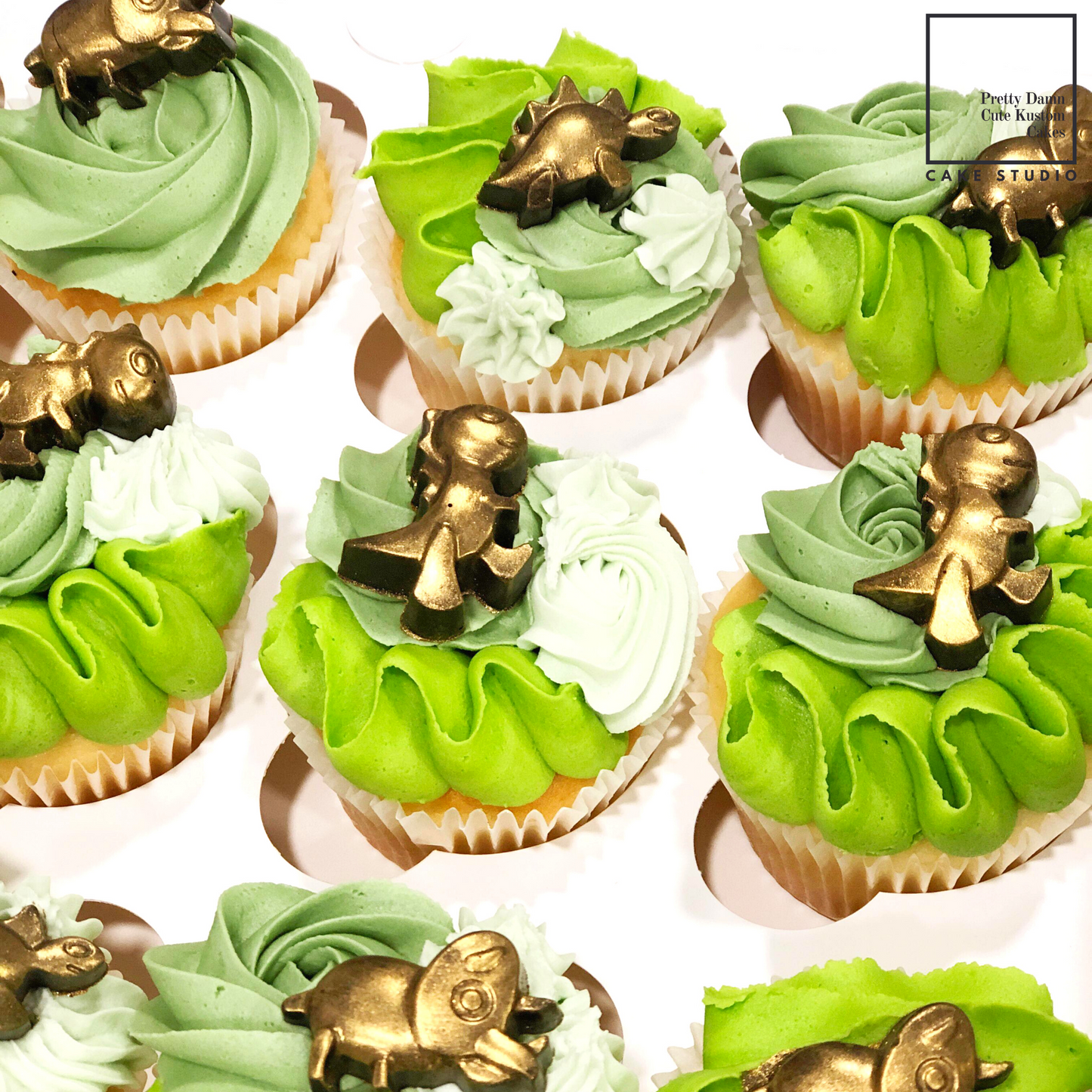 Delightful Dinosaur Cupcakes (Box of 12)